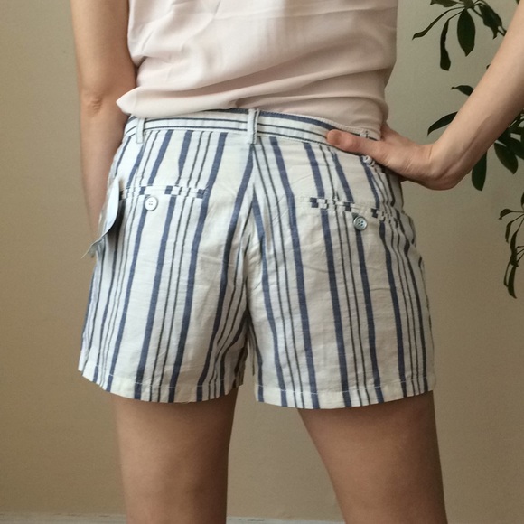 Mango Striped Cotton Shorts - Picture 2 of 6